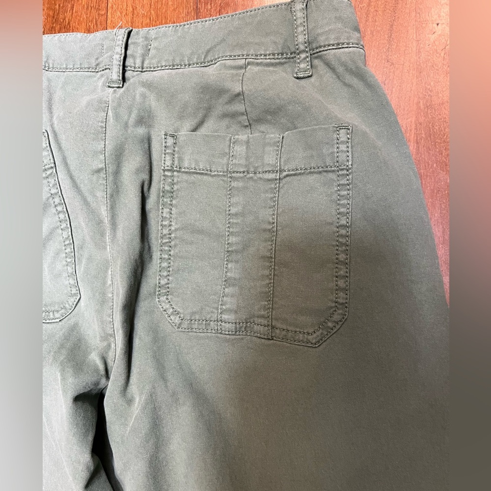 J Jill 4 Olive Fringe Hem Chino Straight Leg Pants - Picture 8 of 8